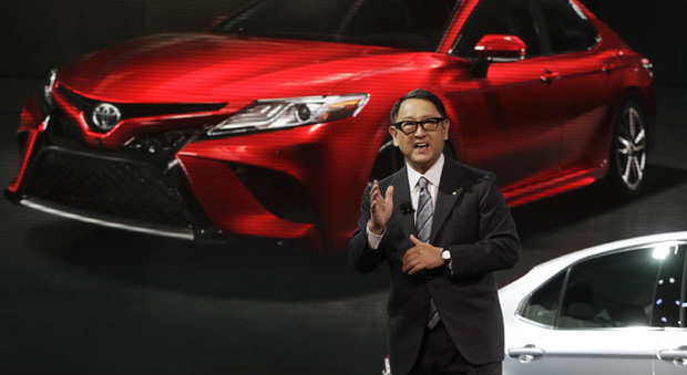 Akio Toyoda, presidente di Toyota Motor Group al salone di Detroit 2017