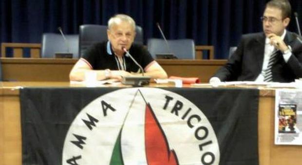 Stefano Delle Chiaie in un convegno di Fiamma Tricolore