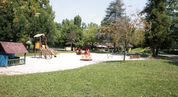 Il parcogiochi di via Baracca a Vicenza