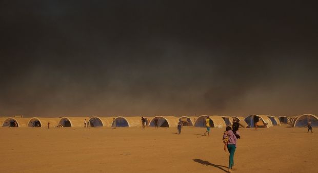 Il campo profughi di Tina in Iraq (foto Thomas Robinson)