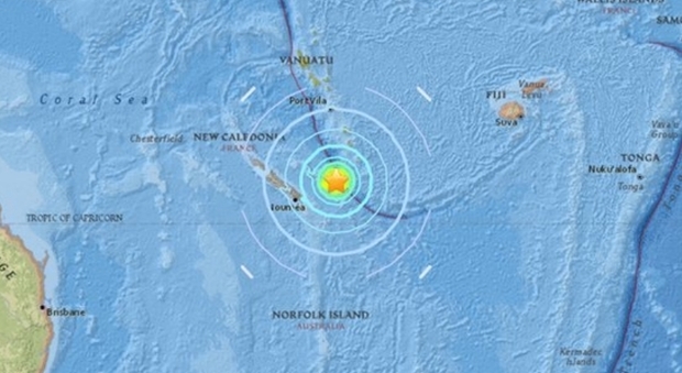 Fortissimo terremoto in Nuova Caledonia, diramata l'allerta tsunami