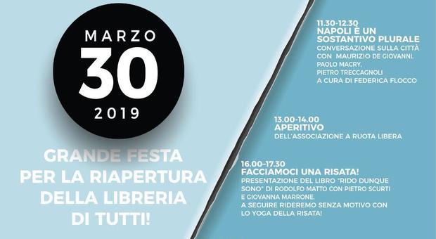 Napoli, sabato 30 marzo riapre la libreria IoCiSto al Vomero