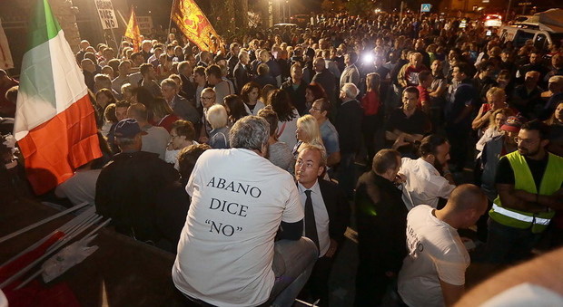 La protesta ad Abano Terme