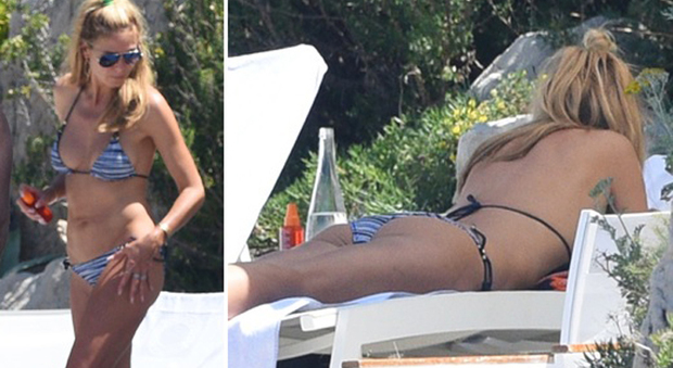 Heidi Klum prende il sole a Cap D'Antibes: bikini al top a 42 anni