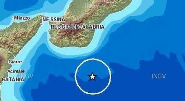 Terremoto, scossa di 3.1 nel Mar Ionio tra Messina, Catania e Reggio Calabria