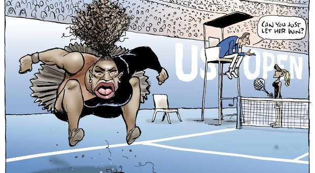 Vignetta contro Serena: negli Usa e sui social scoppia la polemica, anche JK Rowling si indigna