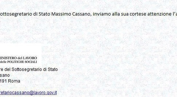 La mail di Cassano diventa un caso: in allegato il curriculum di un professionista