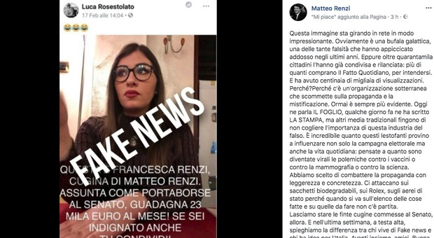"Francesca Renzi guadagna 23mila euro al mese": 50mila condivisioni, ma ecco la verità