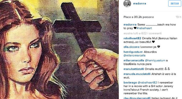 Madonna posta la foto di Ornella Muti