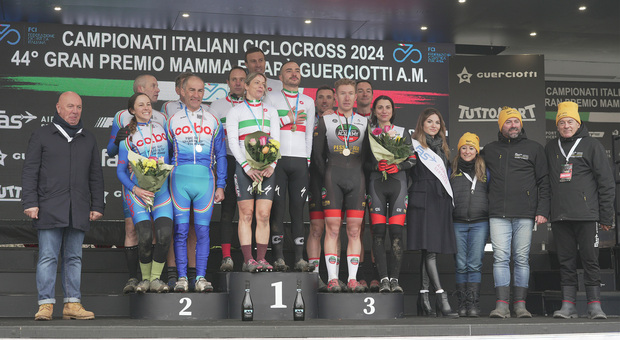 Marche tricolore nel ciclocross a Cremona con Ania Bocchini, Mery Guerrini, Antonio Macculi