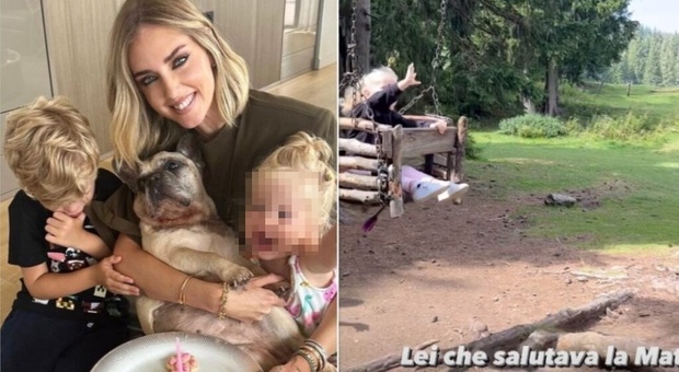 Chiara Ferragni, la figlia Vittoria saluta la cagnolina Mati in cielo: il video commuove i fan