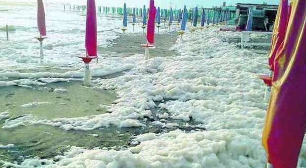 Schiuma bianca sulle spiagge, una massa inodore invade le coste