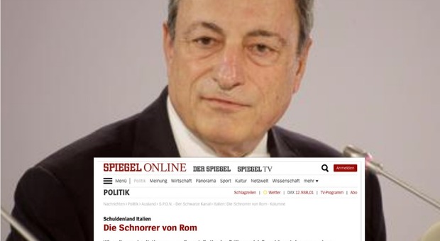 Spiegel Online al vetriolo: «L'Italia è una scroccona, non è un paese povero. La colpa? Di Mario Draghi»