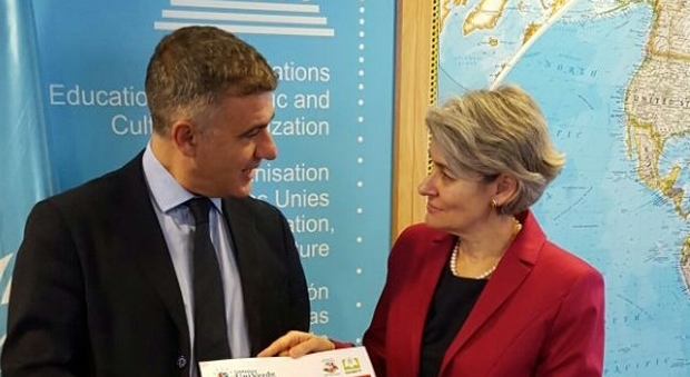 Alfonso Pecoraro Scanio con Irina Bokova, direttore dell'Unesco