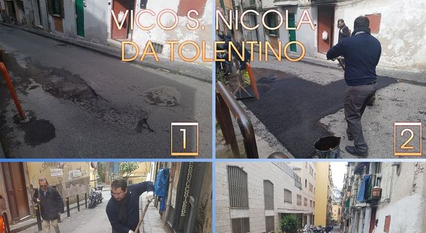 Le strade di Napoli come quelle di Baghdad: colmate 4.200 buche