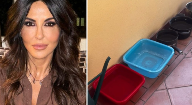 Sabrina Ferilli pubblica sui social la foto dei pentoloni con la scorta d'acqua: «24 ore a secco»