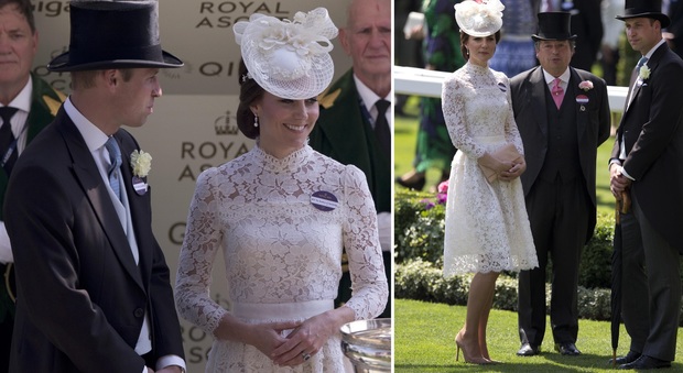 Kate Middleton, trasparenze hot col pizzo bianco al Royal Ascot