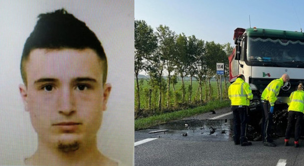 L'incidente sulla Romea dove ha perso la vita il 25enne Giacomo Zendron
