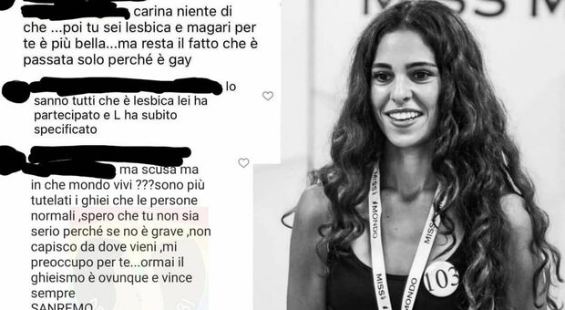Le perle degli omofobi, Erika Mattina finalista di Miss Mondo. Insulti sul web: «Sei passata solo perché lesbica»