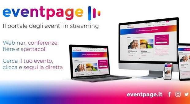 Dai concerti ai convegni: apre Eventpage, il primo portale gratuito dedicato agli eventi in streaming