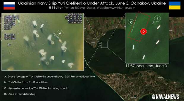 Nave ucraina Yuri Olefirenko, la fuga drammatica nel Mar Nero dal maxi attacco dell'artiglieria russa