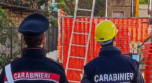Controlli dei carabinieri nei cantieri