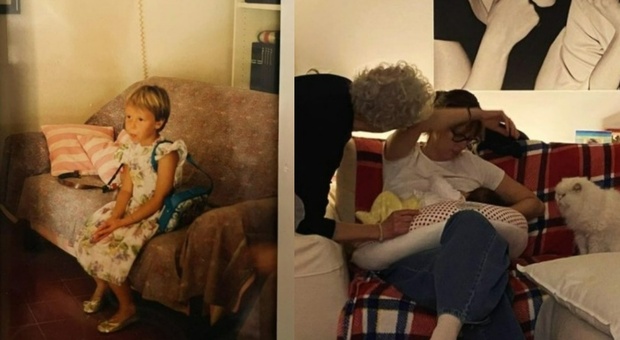 Federica Pellegrini, l'inedita foto da bambina a confronto con quella da neomamma. I fan: «Bellissima bimba, ora la nuova generazione»