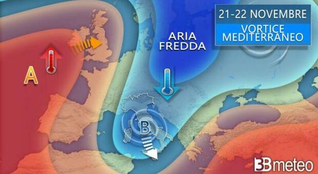 Meteo, il ciclone invernale si abbatte sull'Italia: piogge abbondanti, venti forti e neve. Calo termico da Nord a Sud