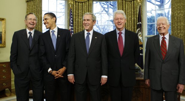 I 5 ex presidenti degli Stati Uniti che hanno lanciato la raccolta fondi 'One American Appeal' per le vittime degli uragani