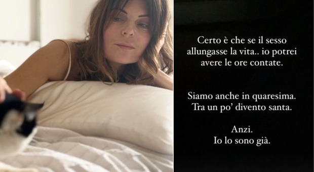 Marina La Rosa, il messaggio su Instagram: «Se il sesso allungasse la vita io avrei le ore contate. Tra poco divento Santa»