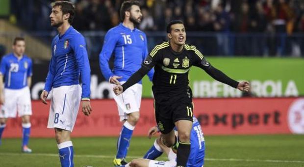 La Spagna domina e batte l'Italia: 1-0 con gol di Pedro