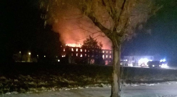 L'incendio nella casa colonica a Codognè