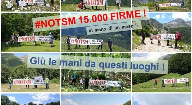 Rieti, le 19 associazioni contro il Tsm2: «Raccolte oltre 15mila firme in difesa del Terminillo»