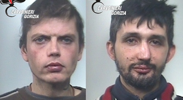 I due rapinatori arrestati dai carabinieri di Gradisca d'Isonzo