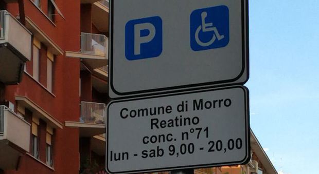 Roma, il cartello del parcheggio per disabili è a Prati, ma la concessione è del Comune di Morro Reatino