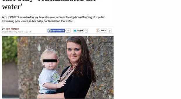 Rebecca Hough e il suo bambino (Sunday Express - Daily Mail)