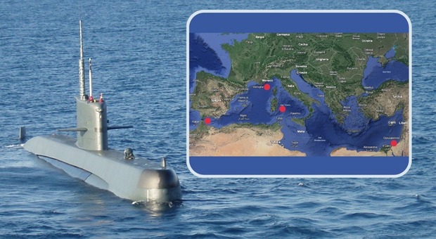 La mappa dei sottomarini nucleari nel Mediterraneo, dalla Sardegna al Canale di Suez: di chi sono e dove si trovano