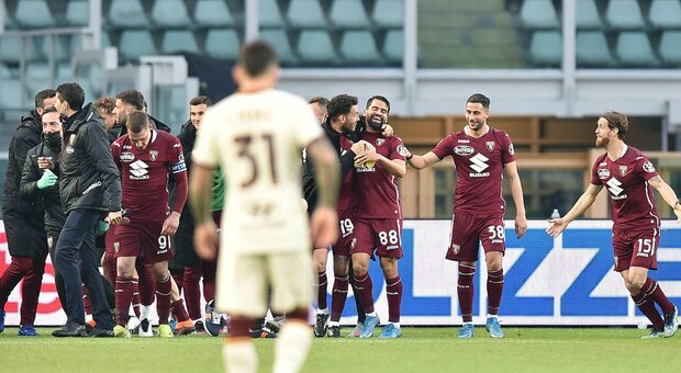 Torino-Roma 3-1: giallorossi in campo per 45'. I granata rimontano e dominano nella ripresa
