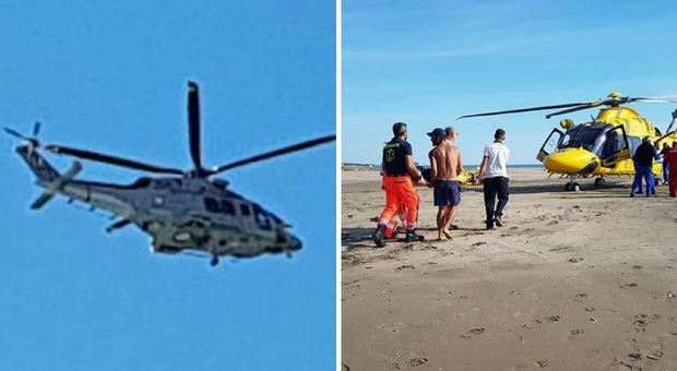 Ladispoli, kitesurfer risucchiato da un elicottero sotto gli occhi della moglie: è grave