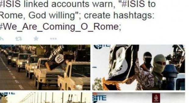 Isis, dubbi sull'hastag #ArriviamoaRoma: "Pochi tweet rispetto al normale"