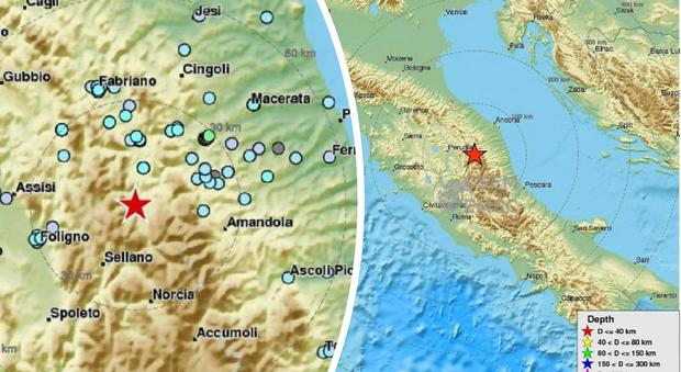 Terremoto in Centro Italia, forte scossa nella notte in provincia di Macerata: magnitudo 4.0