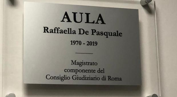 Latina, intitolata al magistrato Raffaella De Pasquale un'aula del Consiglio giudiziario di Roma