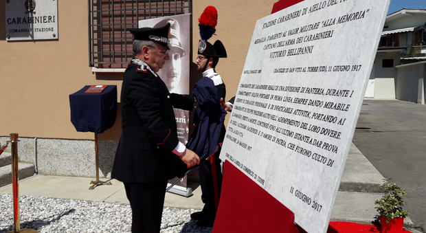 La cerimonia di intitolazione della caserma dei carabinieri di Aiello del Friuli