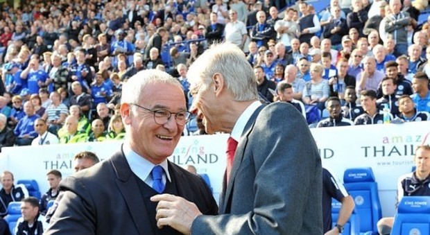Claudio Ranieri e Arsene Wenger, tecnici del Leicester e dell'Arsenal