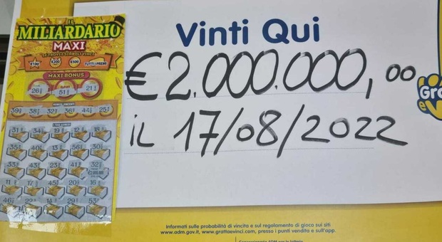 Gratta e Vinci: vinti a Bassano 2 milioni di euro. Ecco dove