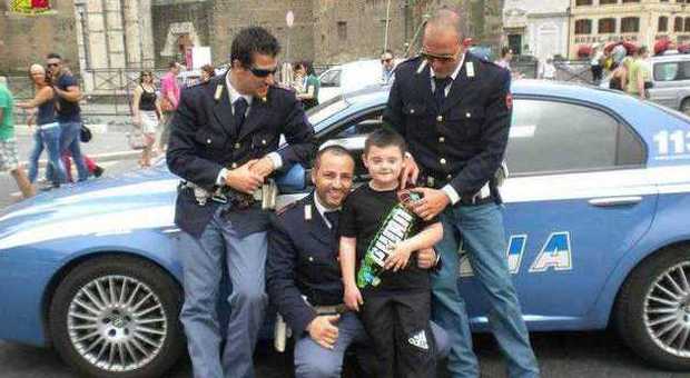 Danilo, poliziotto per un giorno (foto Facebook)