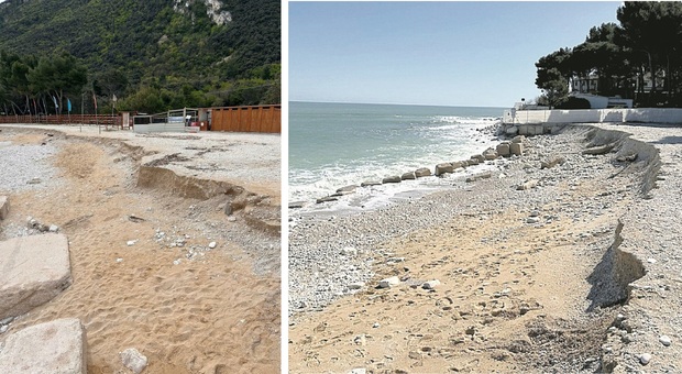 Ancona, il mare ha divorato Portonovo: spiaggia mini ed effetto sardine, c’è il rischio di fuga e rimborsi