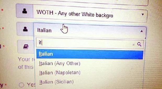 Italiano, napoletano o siciliano? Il modulo di iscrizione alla scuola inglese discrimina