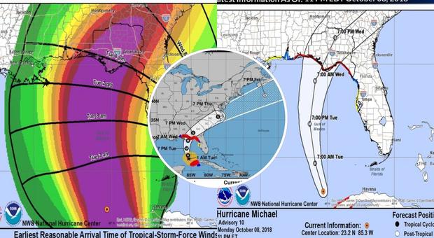 L'uragano Michael avanza, già dichiarato lo stato d'emergenza in due stati
