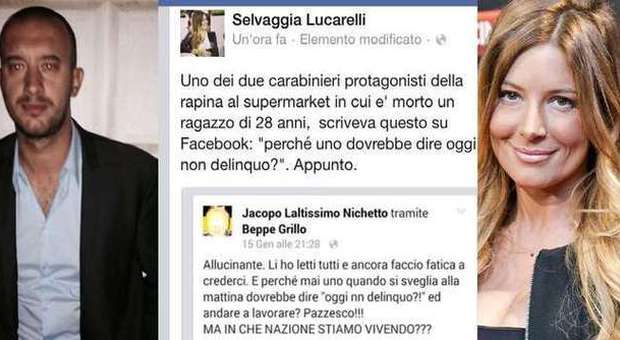 Omonimo del carabiniere-bandito: «Perseguitato per colpa di Selvaggia ha messo su Facebook il mio profilo»